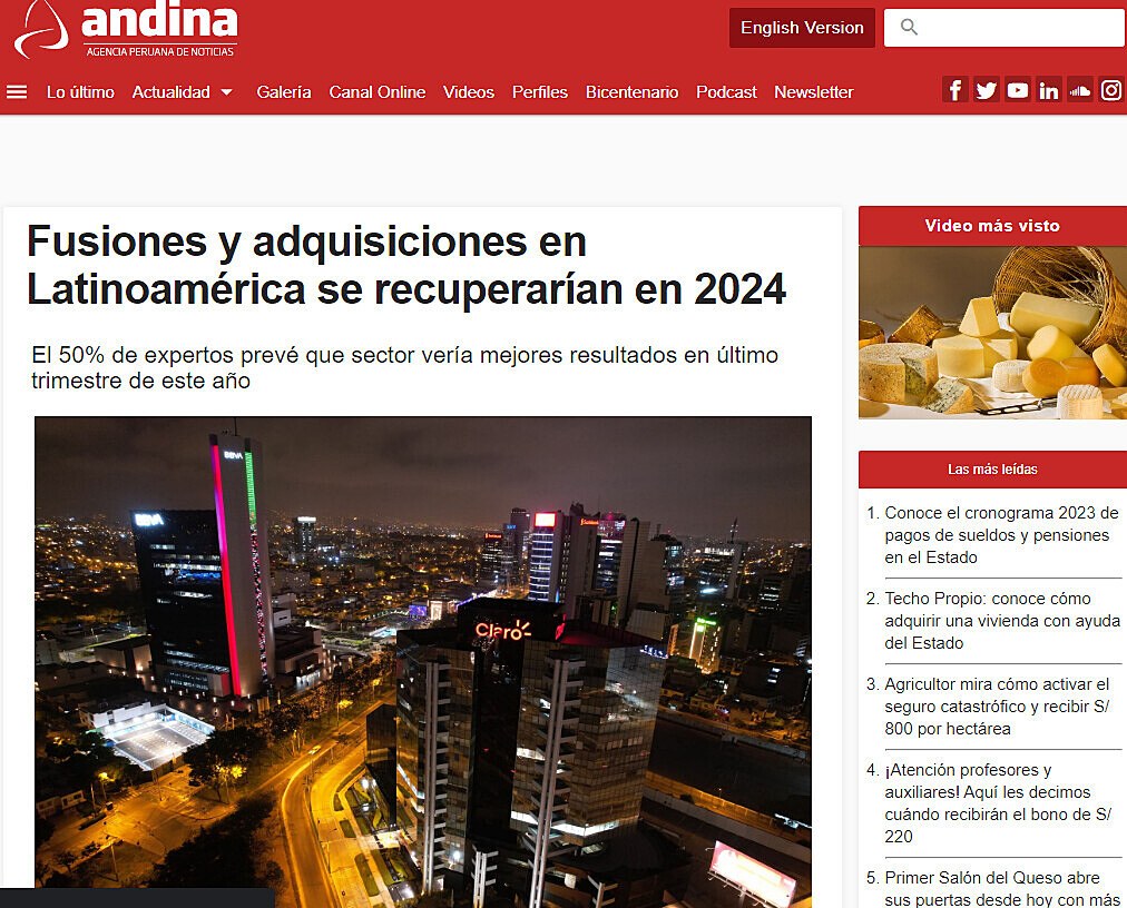 Fusiones y adquisiciones en Latinoamrica se recuperaran en 2024